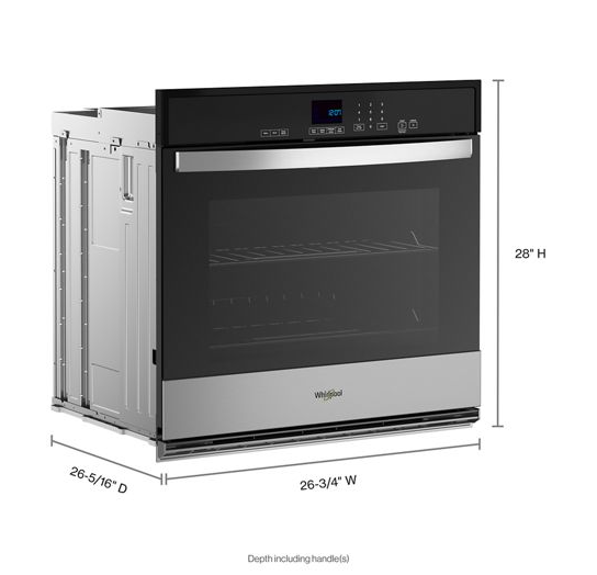 Whirlpool 4.3 Cu. Ft. Single Self-Cleaning Wall Oven WOES3027LS