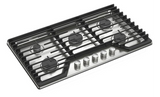 Whirlpool 36-inch Gas Cooktop with Fifth Burner WCGK7036PS