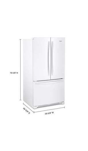 Whirlpool® Full-Depth French Door Bottom Mount Refrigerator WRFF3036RW