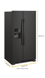 Whirlpool 33-inch Wide Side-by-Side Refrigerator - 21 cu. ft. WRS311SDHB