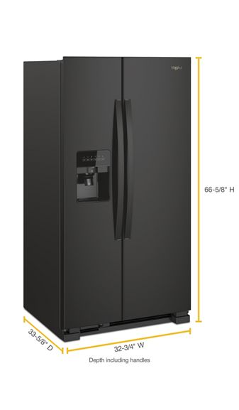 Whirlpool 33-inch Wide Side-by-Side Refrigerator - 21 cu. ft. WRS311SDHB
