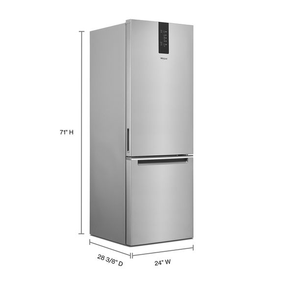 Whirlpool 24-inch Wide Bottom-Freezer Refrigerator - 12.9 cu. ft. WRB543CMJZ