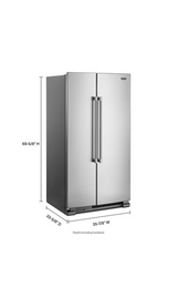 Maytag 36-Inch Wide Side-by-Side Refrigerator - 25 cu. ft. MSS25N4MKZ