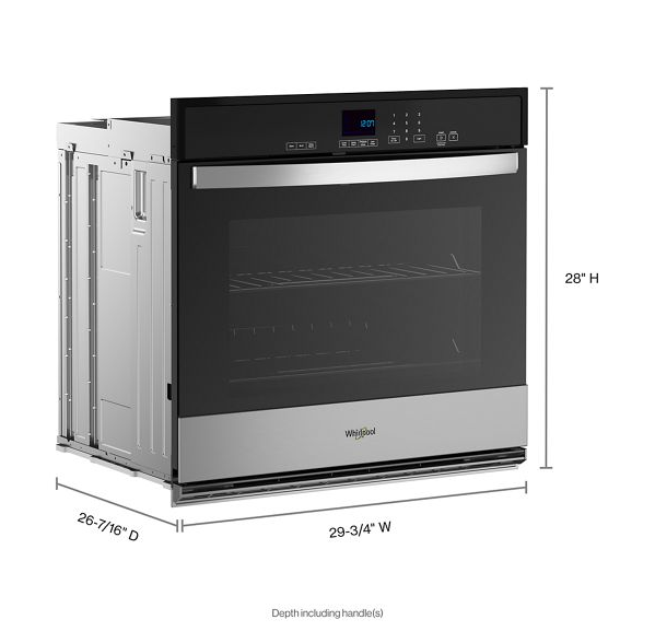Whirlpool 5.0 Cu. Ft. Single Self-Cleaning Wall Oven WOES3030LS
