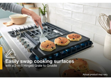 Whirlpool 30-inch Gas Cooktop with 2-in-1 Hinged Grate to Griddle WCGK7530PS
