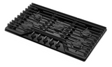 Whirlpool 36-inch Gas Cooktop with EZ-2-Lift™ Hinged Cast-Iron Grates WCGK5036PB
