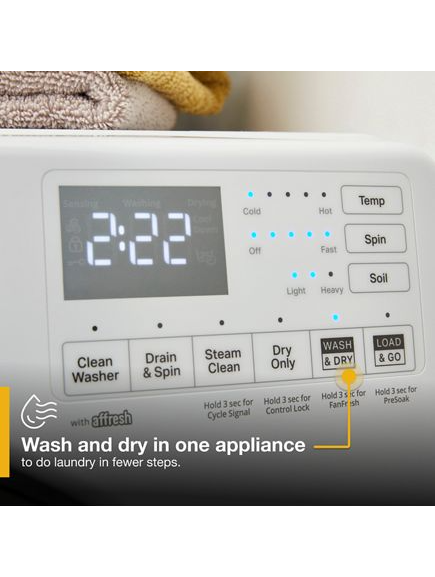 Whirlpool 4.5 Cu. Ft. Ventless All In One Washer Dryer WFC682CLW