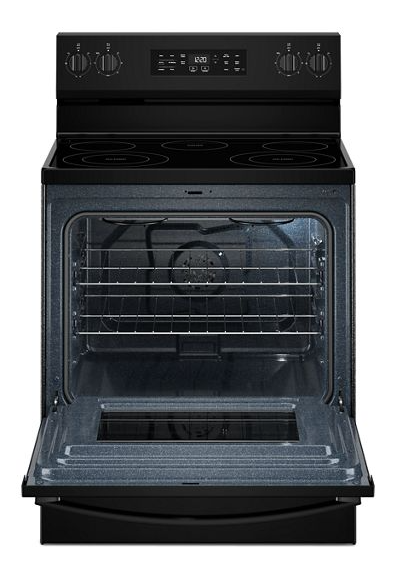 Whirlpool 30-inch Electric Range with Air Cooking Technology and Steam Clean WFES4530SB