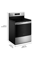 Whirlpool 30-inch Electric Range with Air Cooking Technology and Steam Clean WFES4530SS