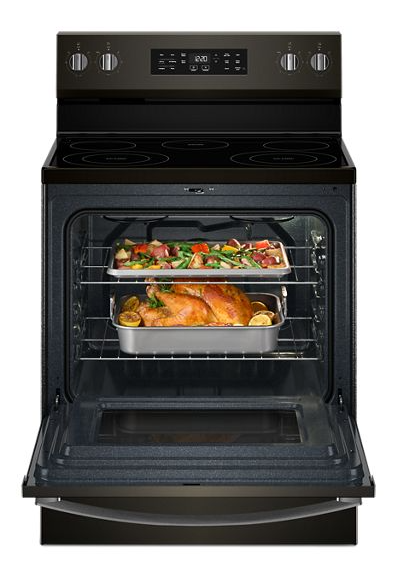 Whirlpool 30-inch Electric Range with Air Cooking Technology and Steam Clean WFES4530SV