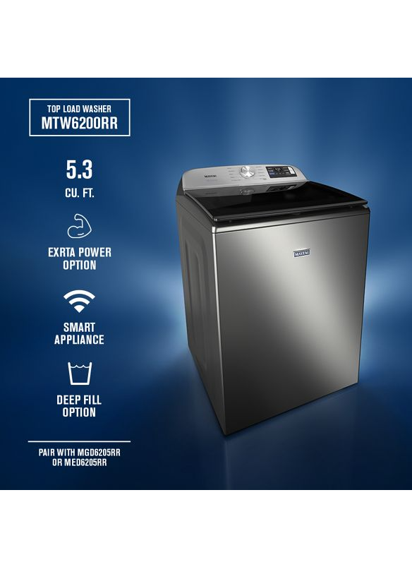 Maytag 5.3 cu. ft. Smart Top Load Washer with Extra Power MTW6200RR