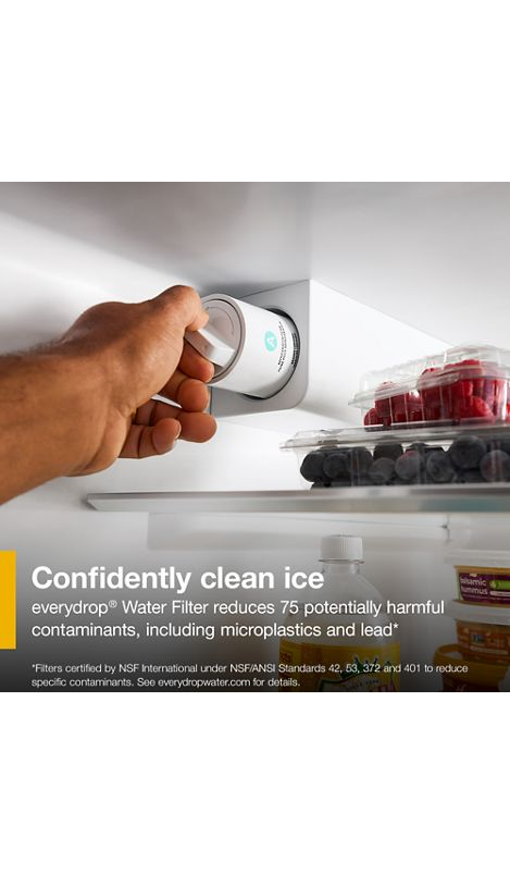 Whirlpool 36-Inch French Door Refrigerator with Ice Maker - 31 cu. ft. WRFF3136SB