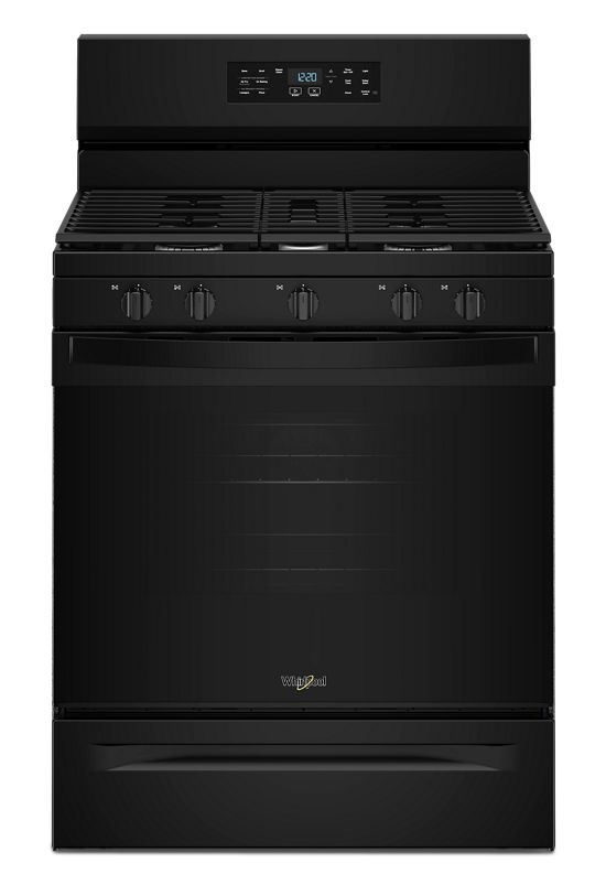 Whirlpool 30-inch Gas Range with Air Cooking Technology and Steam Clean WFGS4530SB
