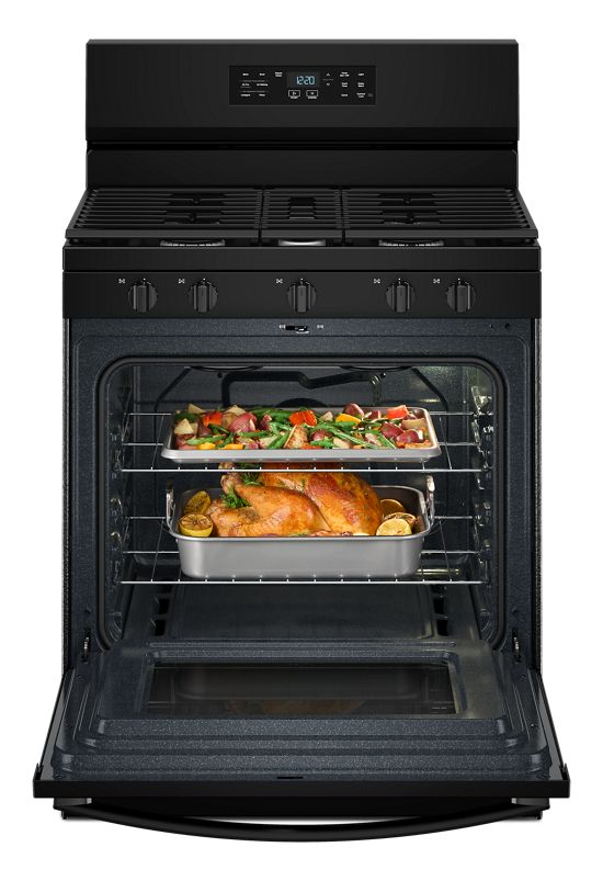 Whirlpool 30-inch Gas Range with Air Cooking Technology and Steam Clean WFGS4530SB