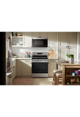 Whirlpool 30-inch Gas Range with Air Cooking Technology and Steam Clean WFGS4530SB