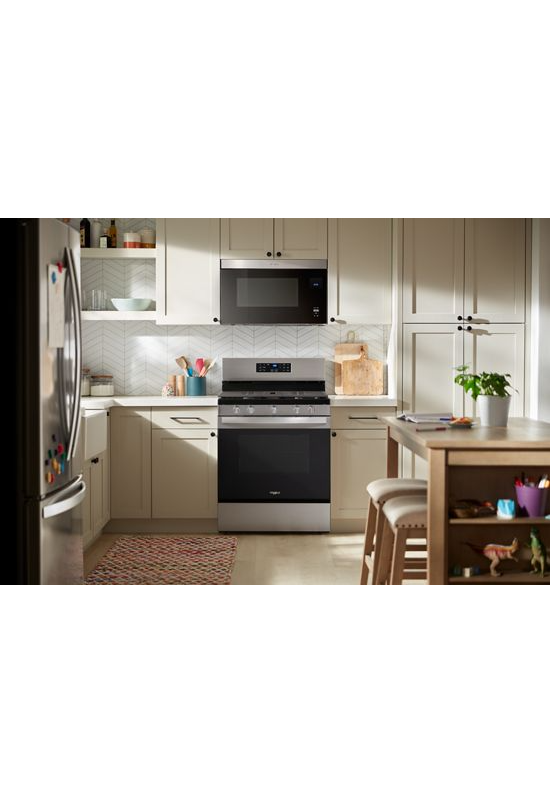 Whirlpool 30-inch Gas Range with Air Cooking Technology and Steam Clean WFGS4530SB