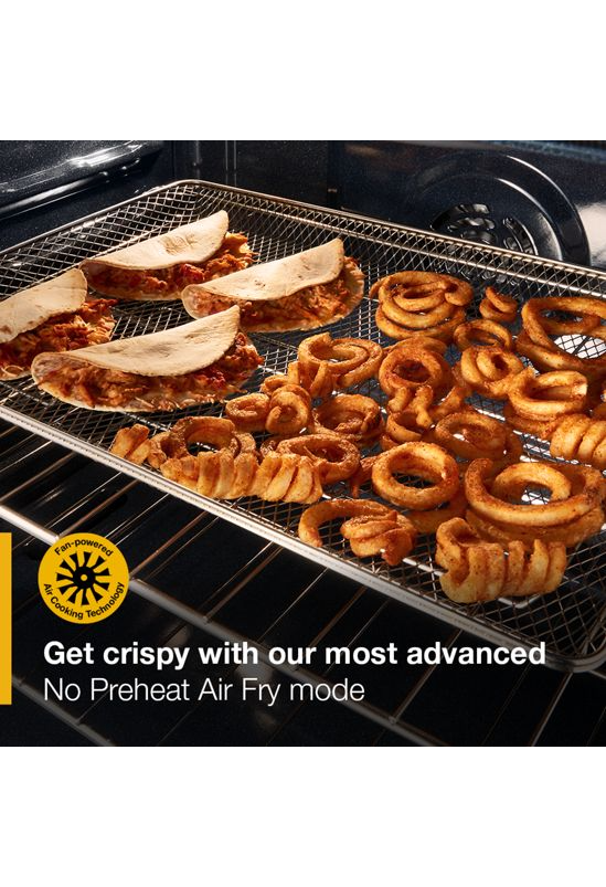 Whirlpool 30-inch Electric Range with Air Cooking Technology WFES5730SW