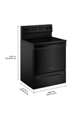 Whirlpool 30-inch Electric Range with Air Cooking Technology WFES5730SB