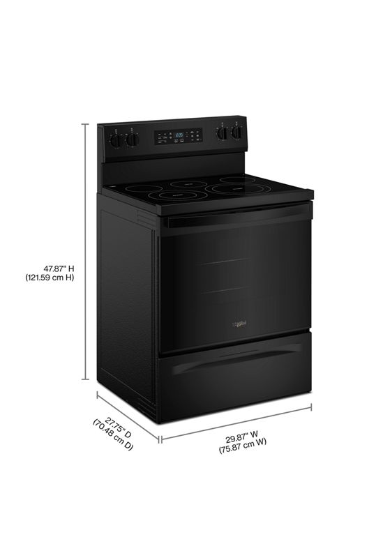 Whirlpool 30-inch Electric Range with Air Cooking Technology WFES5730SB