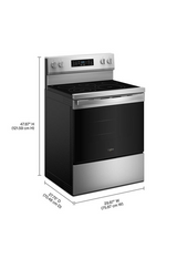 Whirlpool 30-inch Electric Range with Air Cooking Technology WFES5730SZ