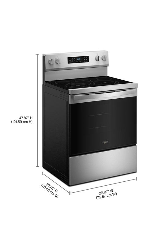 Whirlpool 30-inch Electric Range with Air Cooking Technology WFES5730SZ