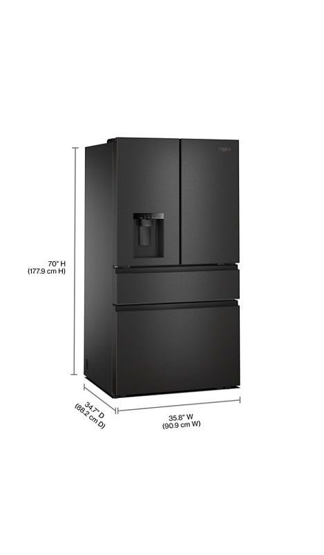 Whirlpool® 29 Cu. Ft. Family-Sized Capacity French Door Refrigerator with Flexible Temperature Drawer WRMF3736SV