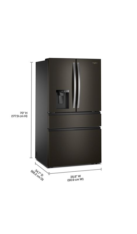 Whirlpool® 29 Cu. Ft. Family-Sized Capacity French Door Refrigerator with Flexible Temperature Drawer WRMF3636SV