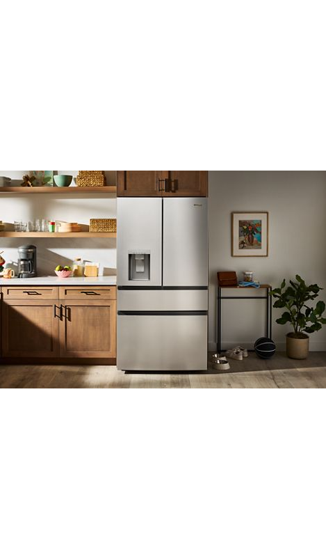 Whirlpool® 29 Cu. Ft. Family-Sized Capacity French Door Refrigerator with Flexible Temperature Drawer WRMF3536SW