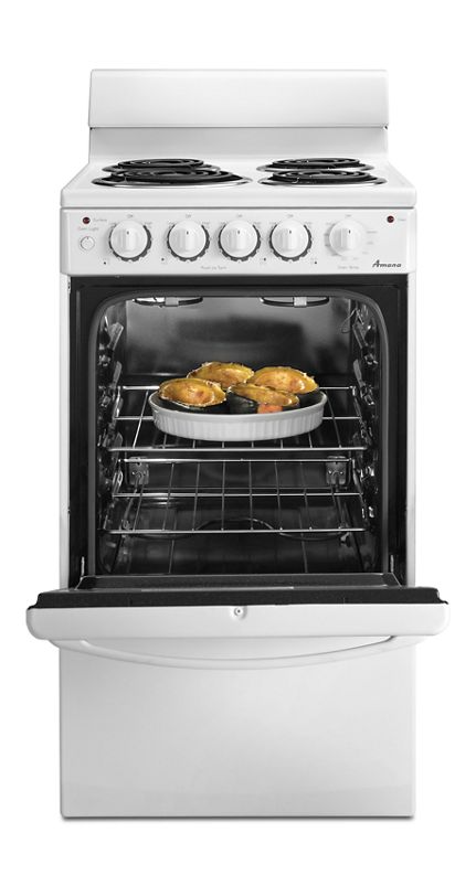 Amana 20 in. Electric Range with ADA Compliant Front Controls AEP222VAW