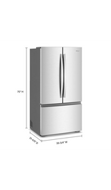 Whirlpool 36-inch Wide True Counter Depth 3-Door French Door Refrigerator - 24 cu. ft. WRFC3036RZ