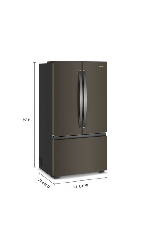 Whirlpool 36-inch Wide True Counter Depth 3-Door French Door Refrigerator - 24 cu. ft. WRFC3036RV