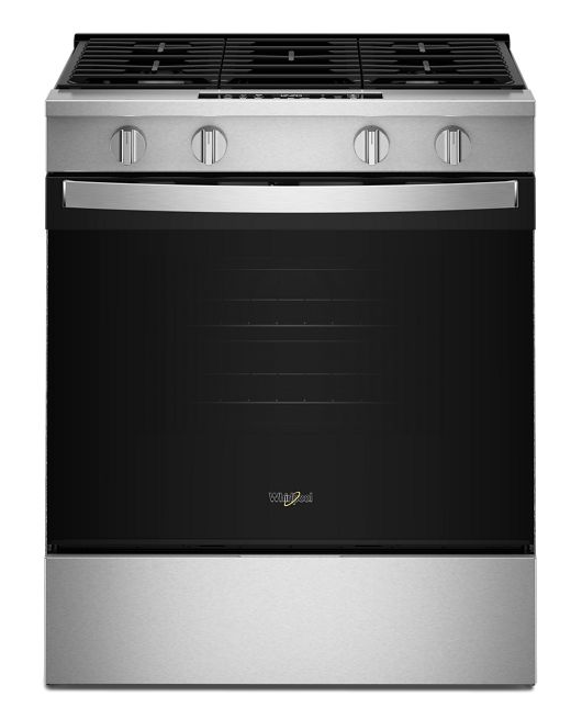 Whirlpool 30-inch Gas Smart Range with Air Cooking Technology and Steam Clean WSGS4530TS