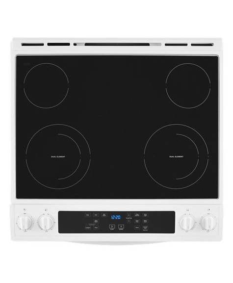 Whirlpool 34" Tall Range with Self Clean Oven Cycle WEE515SALW-White