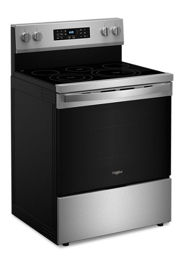 Whirlpool 30-inch Energy Star Electric Range with Air Cooking Technology, No Preheat Air Fry and Air Baking and Self Clean WFES5030RZ