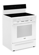 Whirlpool 30-inch Smart Electric Smart Range with Air Cooking Technology, No Preheat Air Fry, High Speed Preheat Oven, WipeClean™ Coating, and Steam/Self Clean WFES7530RW