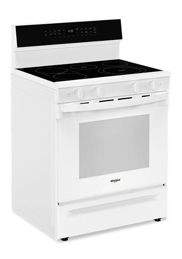 Whirlpool 30-inch Smart Electric Smart Range with Air Cooking Technology, No Preheat Air Fry, High Speed Preheat Oven, WipeClean™ Coating, and Steam/Self Clean WFES7530RW