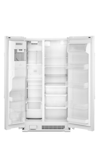 Maytag 36-Inch Wide Side-by-Side Refrigerator with Exterior Ice and Water Dispenser - 25 Cu. Ft. MSS25C4MGW