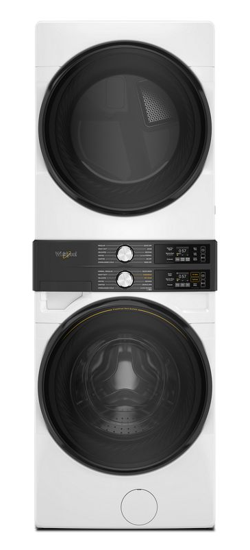 Smart ENERGY STAR® Front Load Laundry Tower with UV Clean Technology & FreshFlowTM Vent System 4.5 cu. ft. Washer & 7.4 cu. ft. Electric Dryer WEF5727TW