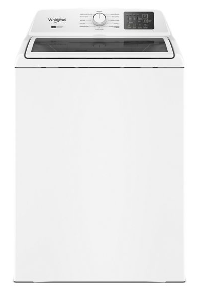 Whirlpool 4.2–4.3 Cu. Ft. Top Load Washer with 2-in-1 Removable Agitator and Soft Close Glass Lid WTW4307SW