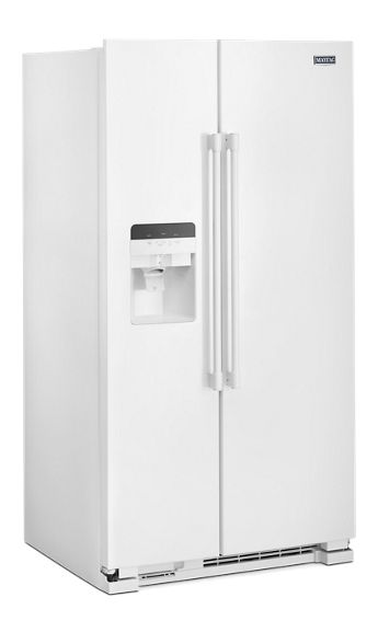 Maytag 36-Inch Wide Side-by-Side Refrigerator with Exterior Ice and Water Dispenser - 25 Cu. Ft. MSS25C4MGW