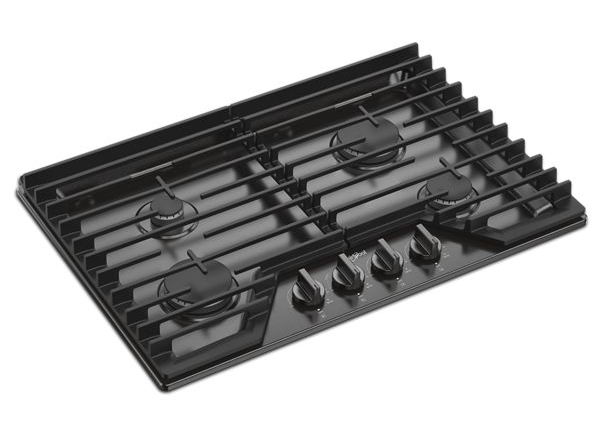 Whirlpool 30-inch Gas Cooktop with EZ-2-Lift™ Hinged Cast-Iron Grates WCGK5030PV