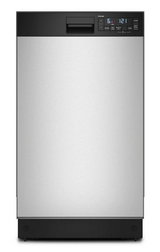 Whirlpool 18" Stainless Steel Dishwasher with Half Load Cycle and Triple Spray Arms - 48 dBA WDFS5118SS