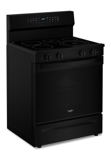 Whirlpool 30-inch Smart Electric Smart Range with Air Cooking Technology, No Preheat Air Fry, High Speed Preheat Oven, WipeClean™ Coating, and Steam/Self Clean WFES7530RB