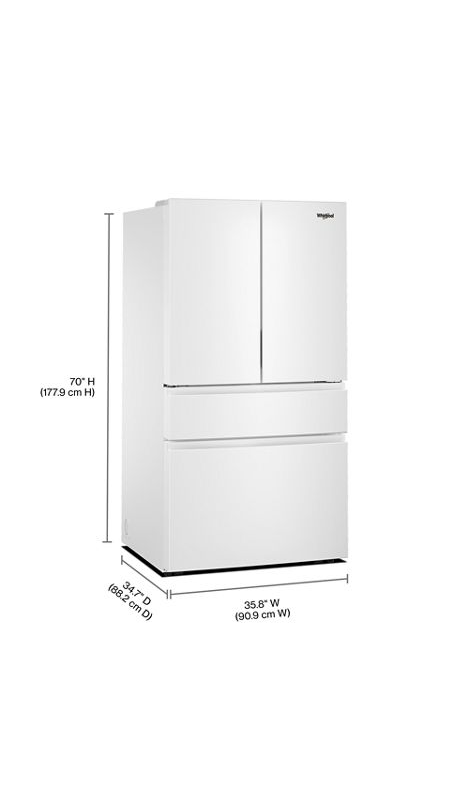 Whirlpool® 30 Cu. Ft. Family-Sized Capacity French Door Refrigerator with Flexible Temperature Drawer WRMF3336SW