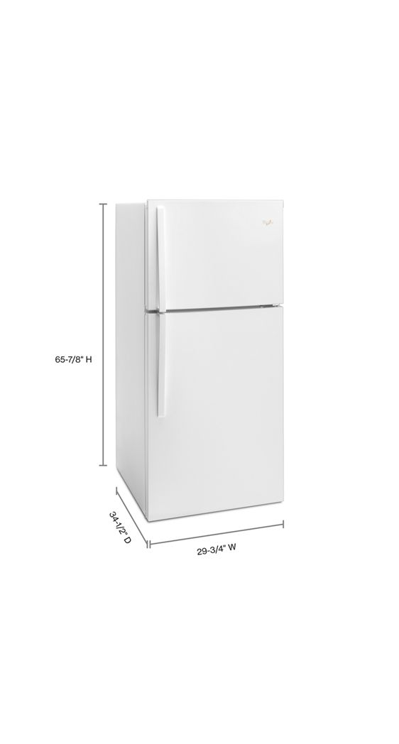 Whirlpool 30-inch Wide Top Freezer Refrigerator - 19 cu. ft. WRT549SZDW