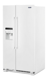 Maytag 36-Inch Wide Side-by-Side Refrigerator with Exterior Ice and Water Dispenser - 25 Cu. Ft. MSS25C4MGW