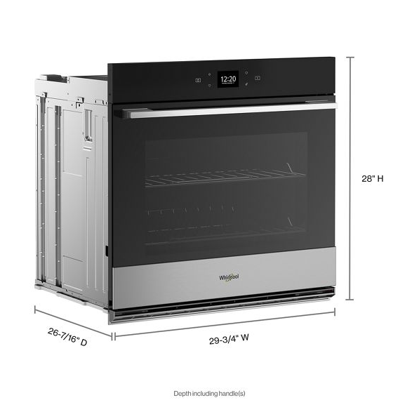 Whirlpool 5.0 Cu. Ft. Single Wall Oven with Air Fry When Connected WOES5930LZ