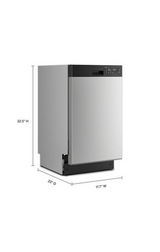 Whirlpool 18" Stainless Steel Dishwasher with Half Load Cycle and Triple Spray Arms - 48 dBA WDFS5118SS