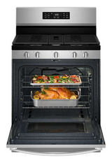 Whirlpool 30-inch Gas Range with Air Cooking Technology and Steam Clean WFGS4530SS