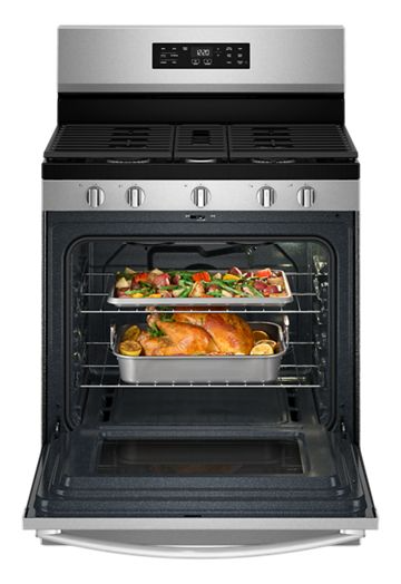 Whirlpool 30-inch Gas Range with Air Cooking Technology and Steam Clean WFGS4530SS